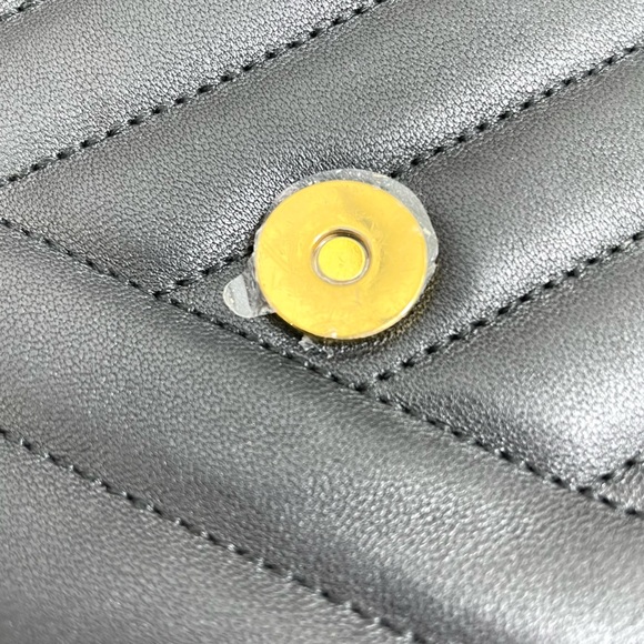 Tory Burch Kira Chevron CONVT SHLDR Bag. Excellent Condition New. Black/Gold. - Picture 10 of 14